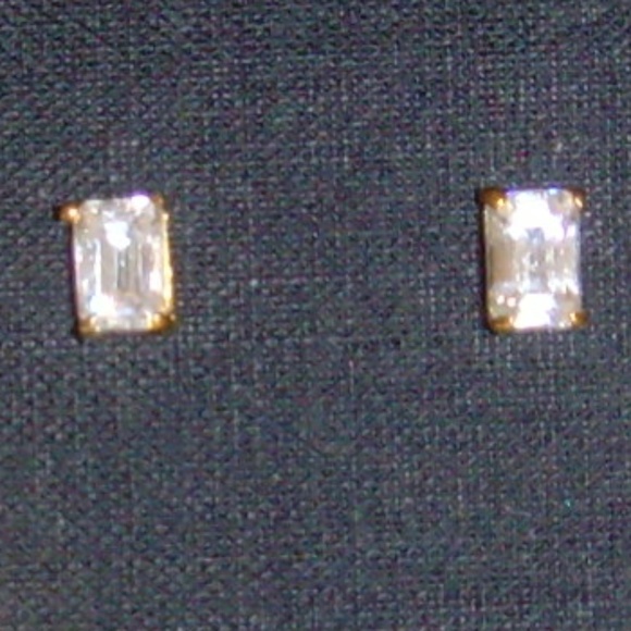 House of Nikolas Gold-Tone and Cubic Zirconia Stud Earrings - Picture 1 of 9